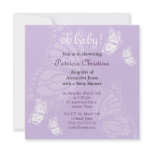 Simple Delicate Butterfly Purple Baby Shower Party