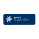 Simple Diamond Snowflake Return Address Label