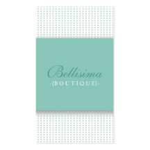 Simple Dots Aquamarine Business Card (vert)