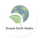 Simple Earth Media Logo Sticker