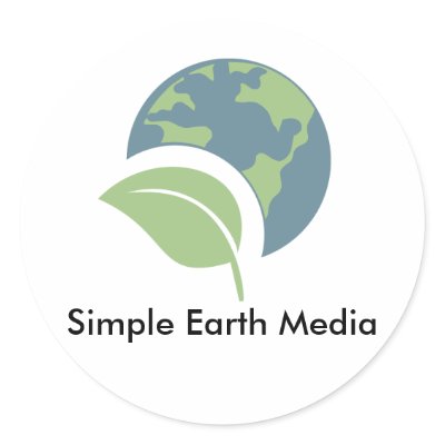 Simple Earth Media Logo Sticker by greenlivingideas