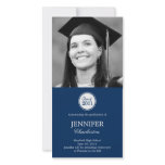 Simple Elegance Graduation Announcement (Navy) photo cards
