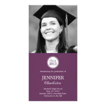 Simple Elegance Graduation Announcement Photo Card