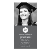 Simple Elegance Graduation Announcement Photo Card