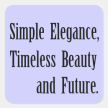 Simple Elegance Square Stickers