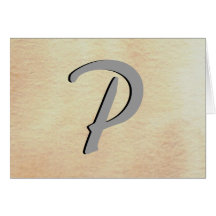 Simple Elegant Monograms - CricketDiane Greeting Card
