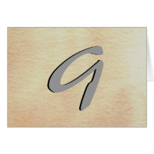 Simple Elegant Monograms - CricketDiane Greeting Card