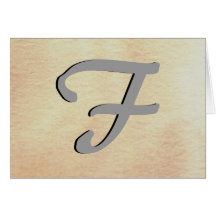 Simple Elegant Monograms - CricketDiane Greeting Card