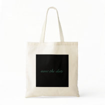 Simple Elegant Save The Date Tote Bag