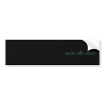 Simple Elegant Save The Date Bumper Sticker