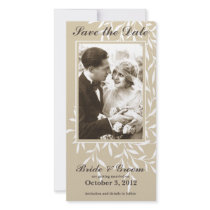 Simple Elegant Save the Date Photo Card (Beige)