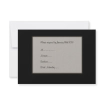 Simple, Elegant Wedding RSVP Card Personalized Invites