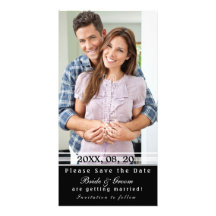 Simple Elegant Wedding Save the Date Photo Card
