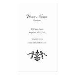 Simple Floral Black & White Business Card Portrait