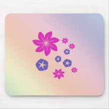 Simple floral mix with colour harmony mouse pads
