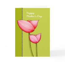 Simple Flowers green Mother's Day Card