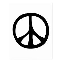Simple Flowing Peace Sign Post Cards
