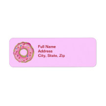 Simple Frosted Doughnut Return Address Label