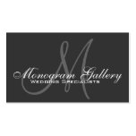 Simple Gray Monogram Customizable Business Card Template