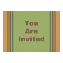 Simple green biege invitation