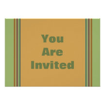 Simple green biege invite