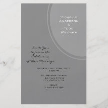 Simple Grey Modern Wedding Flyer