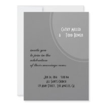 Simple Grey Modern Wedding Custom Announcements