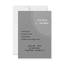 Simple Grey Modern Wedding Announcement