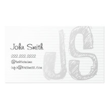 Simple Hand Scripts Calling Card Business Card