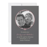 Simple Knot Photo Wedding Announcement - Pink invitations