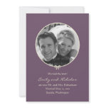 Simple Knot Photo Wedding Announcement - Purple invitations