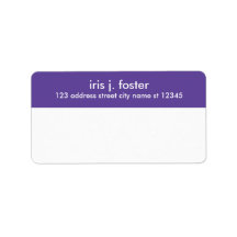 Simple layout mailing label with return address