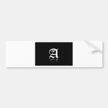 Simple letter A Bumper Sticker