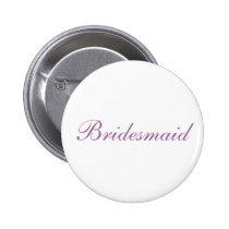 Simple lilac and white Bridesmaid button buttons