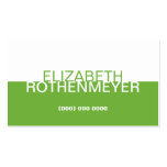 Simple Lime Green Panel Business Card