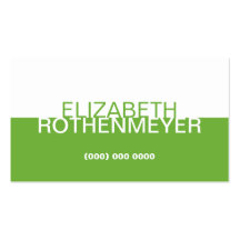 Simple Lime Green Panel Business Card
