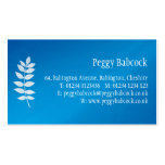 Simple Mediterranean Blue with Leaf Business Card business cards