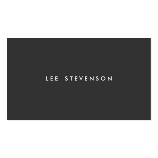 Simple Minimalistic Solid Black  Business Card