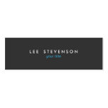 Simple Minimalistic Solid Black  Linen Look No. 3 Business Cards