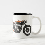 Simple Motorcycle - Cafe Racer 750 Drawing Coffee Mugs