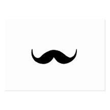 Simple moustache business card