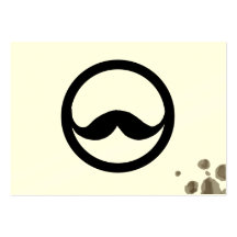 Simple moustache deluxe business cards