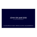 simple navy business cards