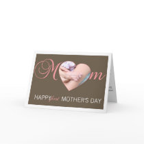 Simple New Mom Mother's Day Photo Greeting Cards