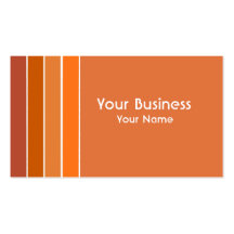 Simple orange striped customizable business cards
