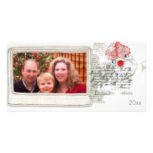 simple photo christmas card custom photo card