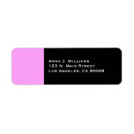 simple pink colour labels