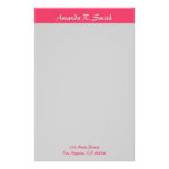 Simple Pink grey Custom Stationery