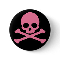 SImple Pink Skull and Crossbones