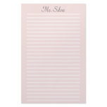 Simple Pinstripe Personalized Stationery by Heard_